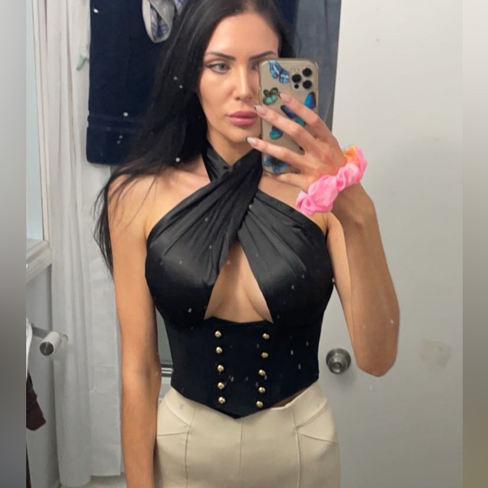 Fashion Nova corset halter top size XS worn once